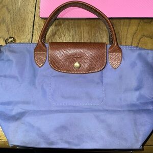 Longchamp Elegant Blue and Brown Women's Tote Bag